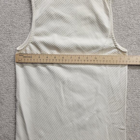 Athleta Flurry Ribbed Sleeveless White Tank Top Women’s Size XS Activewear - Picture 5 of 6